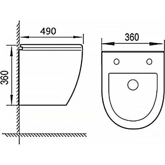 Унитаз-биде подвесной безободковый Azario Allegro AZ-3105B с тонкой крышкой микролифт - фото 14