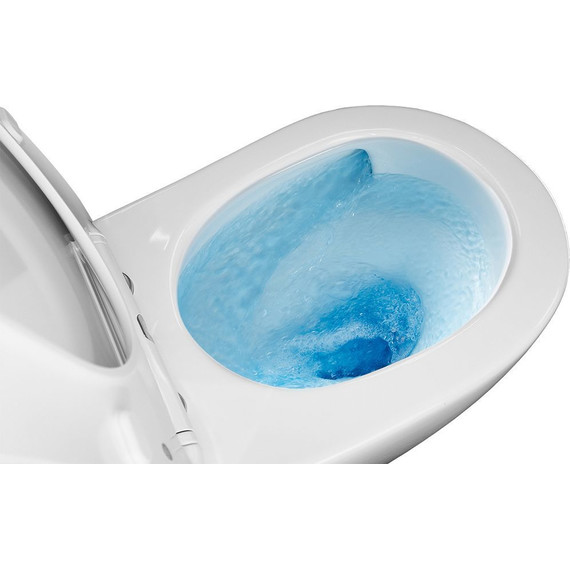 Унитаз-компакт безободковый Azario Berton AZ-6093 с тонкой крышкой микролифт (Система смыва торнадо) - фото 12