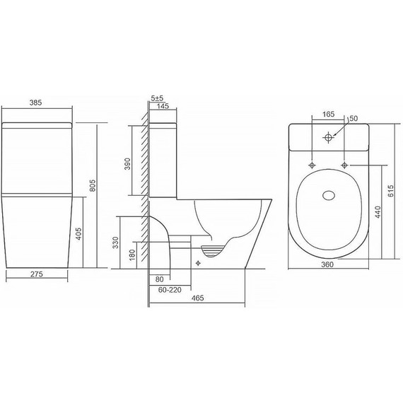 Унитаз-компакт безободковый Azario Berton AZ-6093 с тонкой крышкой микролифт (Система смыва торнадо) - фото 15