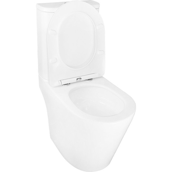 Унитаз-компакт безободковый Azario Berton AZ-6093 с тонкой крышкой микролифт (Система смыва торнадо) - фото 4