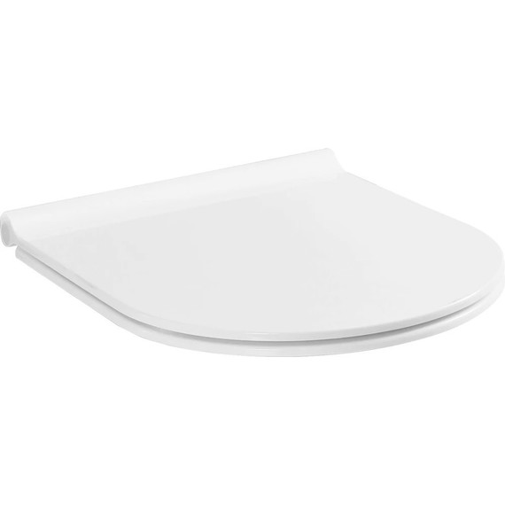 Унитаз подвесной безободковый Boheme Bianca 963-SET-W с тонкой крышкой микролифт, белый глянцевый - фото 3