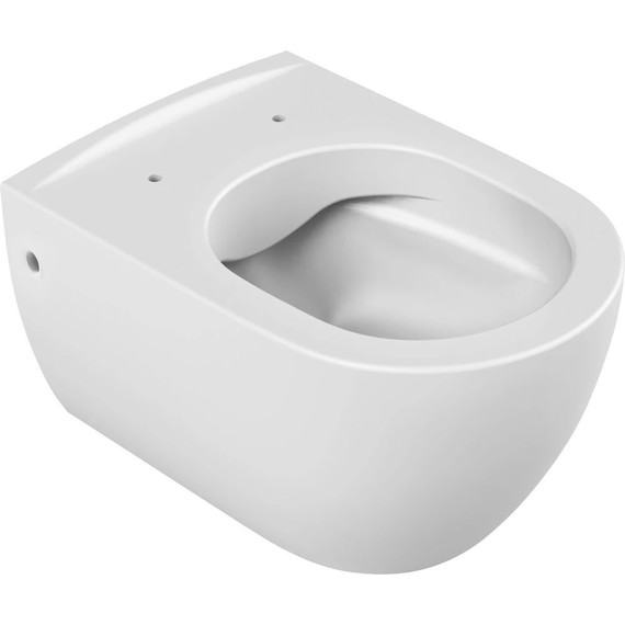 Унитаз подвесной безободковый Boheme Bianca 963-SET-MW с тонкой крышкой микролифт, белый матовый - фото 3
