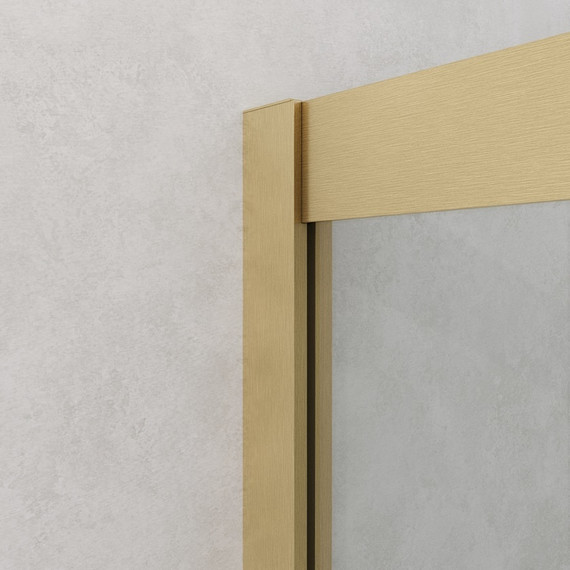 Душевое ограждение 80x80 см Cezares Relax-304-A-2-80-C-BORO, золото/прозрачное - фото 5