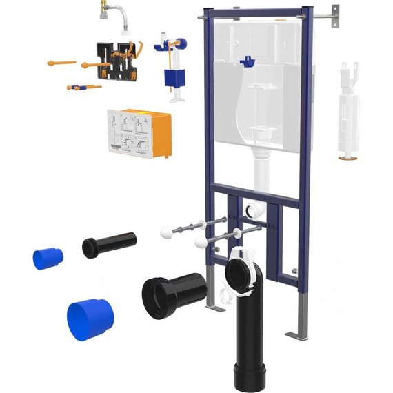 Инсталляция с подвесным унитазом комплект: Loranto 4501 с подвесным безободковым унитазом Aquatek Европа AQ1900T-00 сиденье микролифт (Система смыва торнадо) - фото 4