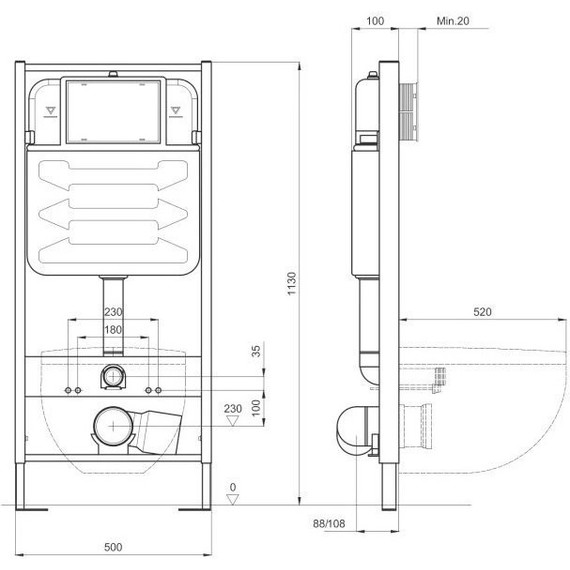 Инсталляция с подвесным унитазом комплект: Aquatek INS-0000012 с подвесным безободковым унитазом Либра AQ1148N-00 сиденье микролифт - фото 10