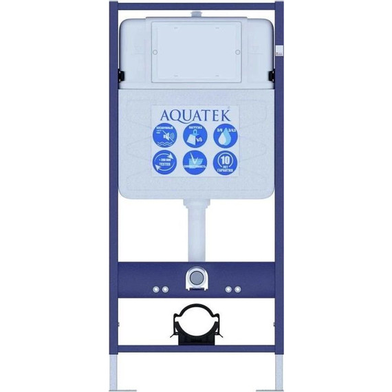 Инсталляция с подвесным унитазом комплект: Aquatek INS-0000012 с подвесным безободковым унитазом Либра AQ1148N-00 сиденье микролифт - фото 3