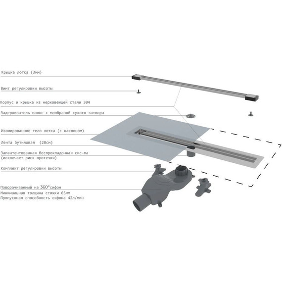 Трап Boheme B&T Infinity 60 см 981-60-MG, matt gold, Цвет производителя: matt gold - фото 4