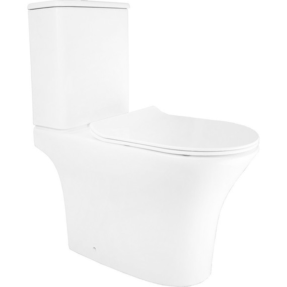 Унитаз-компакт безободковый Azario Frento AZ-2311 с тонкой крышкой микролифт - фото 