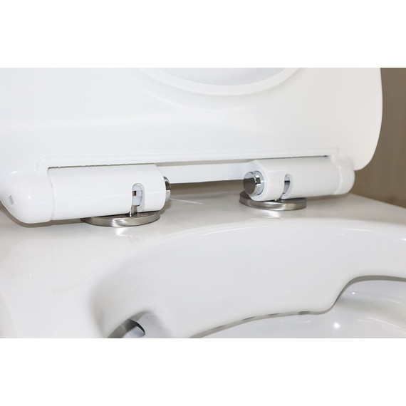 Унитаз-компакт безободковый Azario Frento AZ-2311 с тонкой крышкой микролифт - фото 6