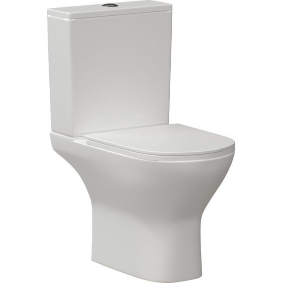 Унитаз-компакт безободковый Тритон Astro 2345 с тонкой крышкой микролифт - фото 