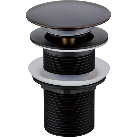 Донный клапан Boheme 612-B/2, чёрный матовый, Цвет производителя: чёрный матовый - фото 