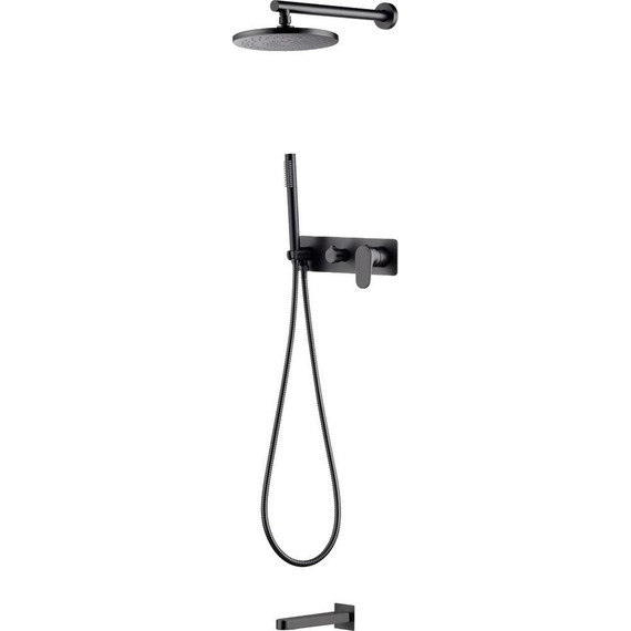 Душевая система для ванны Boheme Spectre 454-2-GM (со скрытой частью) gun metal, Цвет производителя: gun metal - фото 