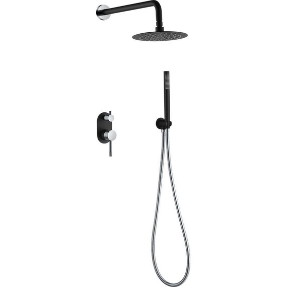 Душевая система для душа Boheme Uno 464-BCR (со скрытой частью) black chrome, Цвет производителя: black chrome - фото 