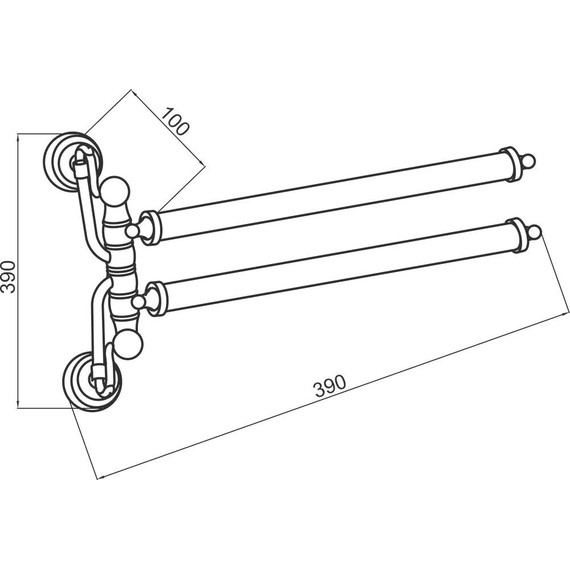 Держатель для полотенец Boheme Medici 10616, бронза - фото 4