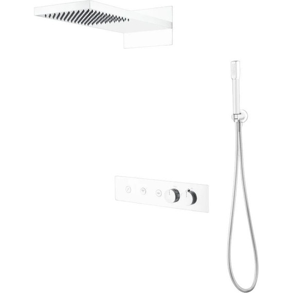 Душевая система для душа с термостатом Boheme Fusion 131-MW (со скрытой частью) matt white, Цвет производителя: matt white - фото 