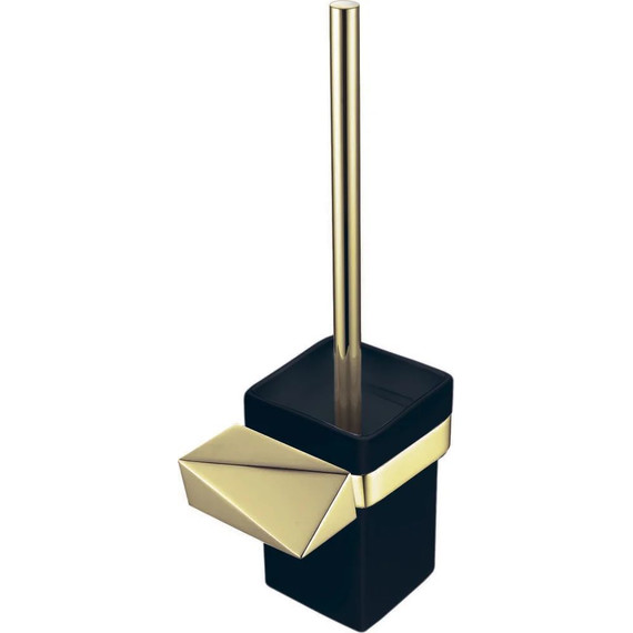 Ёршик для унитаза Boheme New Venturo 10319-G-B, чёрный/золото, Цвет производителя: чёрный, золото - фото 