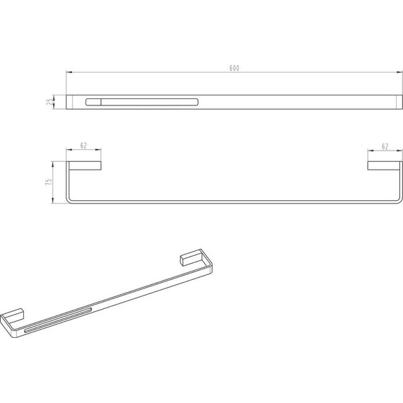 Полотенцедержатель Boheme Q 10942-MG, matt gold, Цвет производителя: matt gold - фото 2