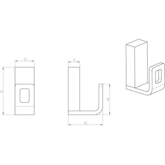 Крючок Boheme Q 10946-MW, matt white, Цвет производителя: matt white - фото 2