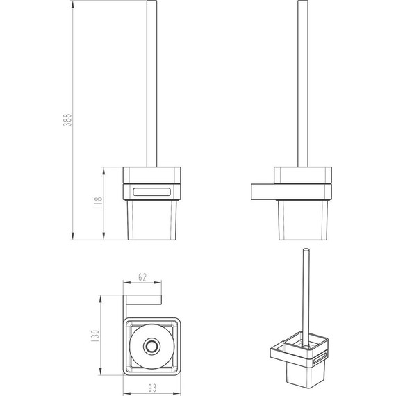Ёршик для унитаза Boheme Q 10954-MG, matt gold, Цвет производителя: matt gold - фото 2