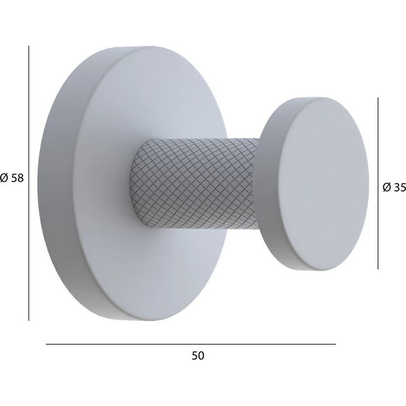 Крючок Boheme Uno 10976-MW, matt white, Цвет производителя: matt white - фото 3