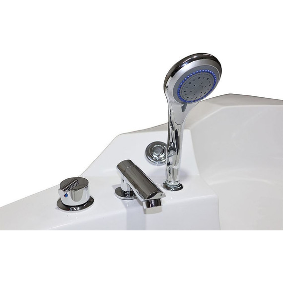 Ванна акриловая угловая Loranto 155х155х75 см , с гидромассажем, для двух персон (CS-831N) - фото 7