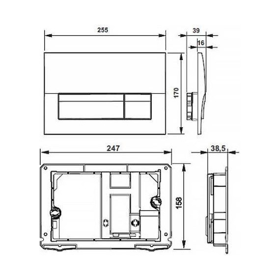 Инсталляция с подвесным унитазом комплект: Laufen Pro rimless ZRU9307615 с подвесным безободковым унитазом, сиденье микролифт, кнопка смыва хром - фото 4