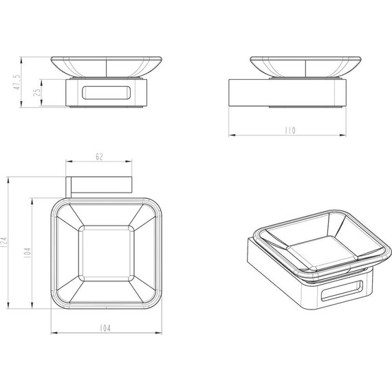 Мыльница Boheme Q 10943-NB, nickel brush, Цвет производителя: nickel brush - фото 2