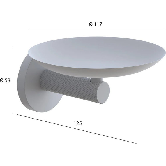Мыльница Boheme Uno 10973-NB, nickel brush, Цвет производителя: nickel brush - фото 2