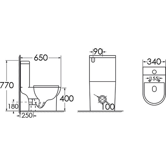 Унитаз-компакт безободковый Azario FRETTA Square AZ-1038A N с тонкой крышкой микролифт - фото 16