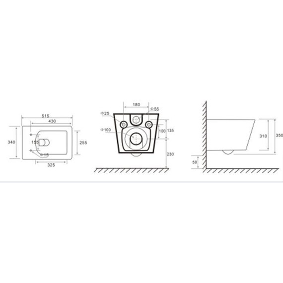 Унитаз подвесной безободковый Tece Spring S 9700996 с тонкой крышкой микролифт (система смыва торнадо) - фото 4