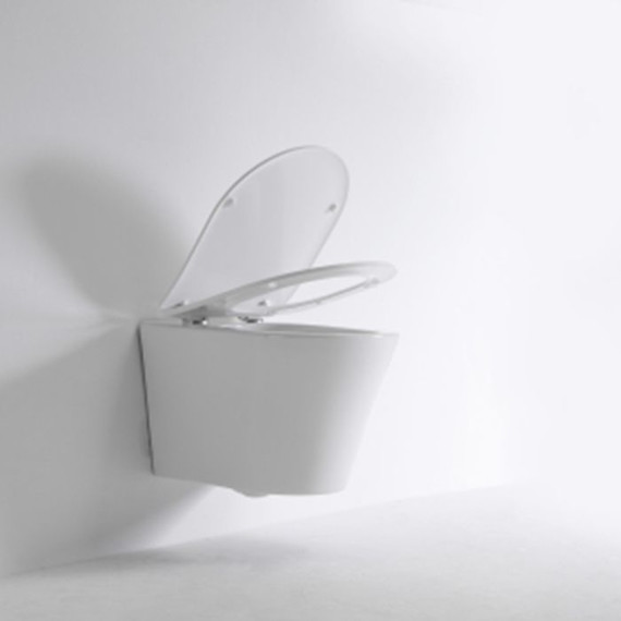 Унитаз подвесной безободковый Tece Spring 9700997 с тонкой крышкой микролифт (система смыва торнадо) - фото 4