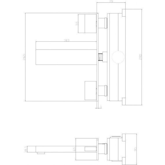 Смеситель для раковины настенный Abber Daheim AF82122B (со скрытой частью) чёрный матовый, Цвет производителя: чёрный матовый - фото 3