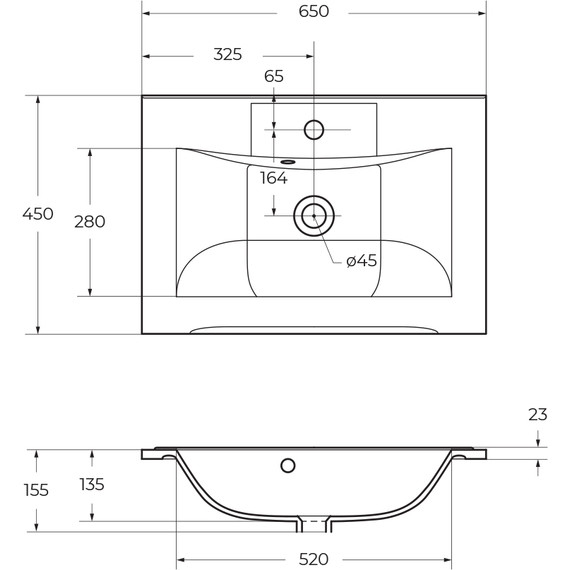 Тумба подвесная с раковиной BelBagno MARINO-650-2C-SO-RW-P 65 см, Rovere Moro - фото 12