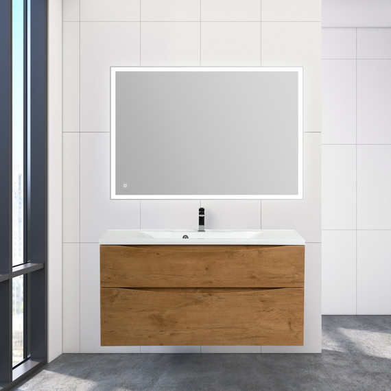 Тумба подвесная с раковиной BelBagno MARINO-H60-1200-2C-SO-RN-P 120 см, Rovere Nature - фото 10