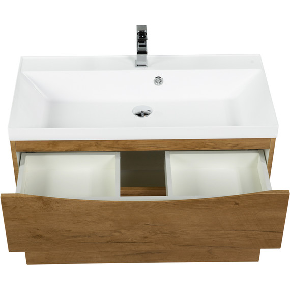 Тумба подвесная с раковиной BelBagno MARINO-H60-800-2C-SO-RN-P 80 см, Rovere Nature - фото 4