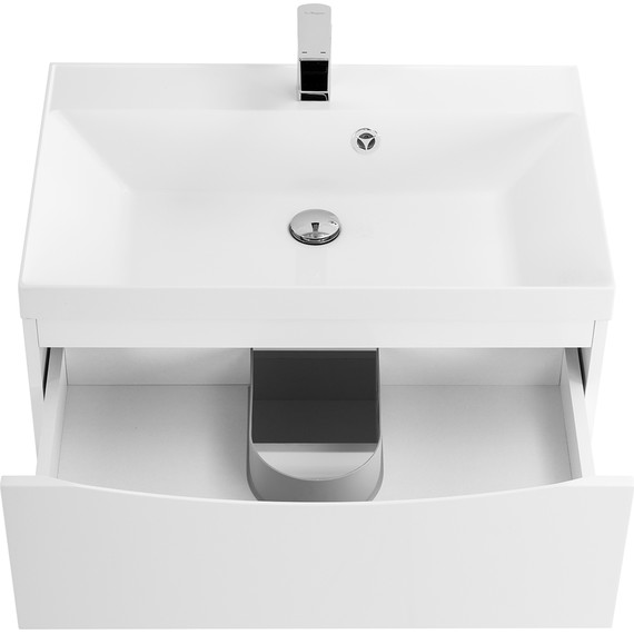 Тумба подвесная с раковиной BelBagno MARINO-700-2C-SO-BL-P 70 см, Bianco Lucido - фото 7