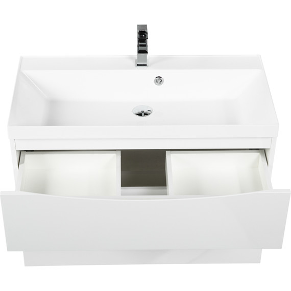 Тумба подвесная с раковиной BelBagno MARINO-H60-800-2C-SO-BL-P 80 см, Bianco Lucido - фото 5