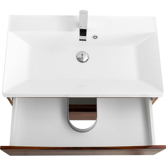 Тумба подвесная с раковиной BelBagno MARINO-800-2C-SO-RC-P 80 см, Rovere Ciliegio - фото 7