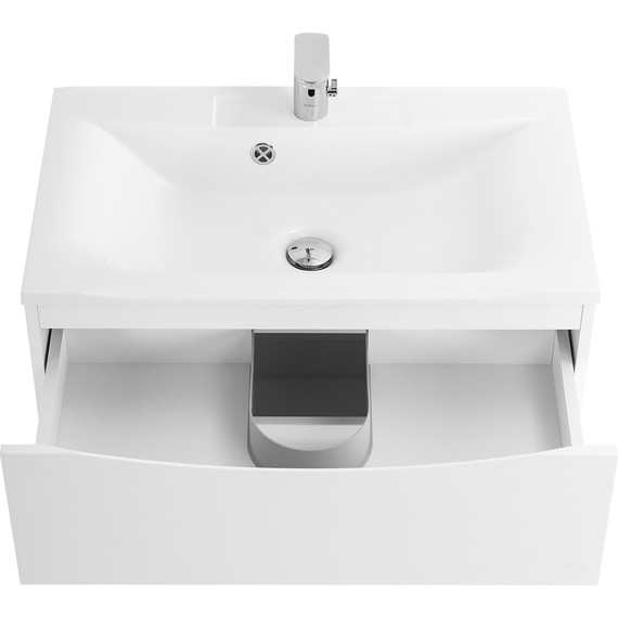 Тумба подвесная с раковиной BelBagno MARINO-750-2C-SO-BL-P 75 см, Bianco Lucido - фото 8