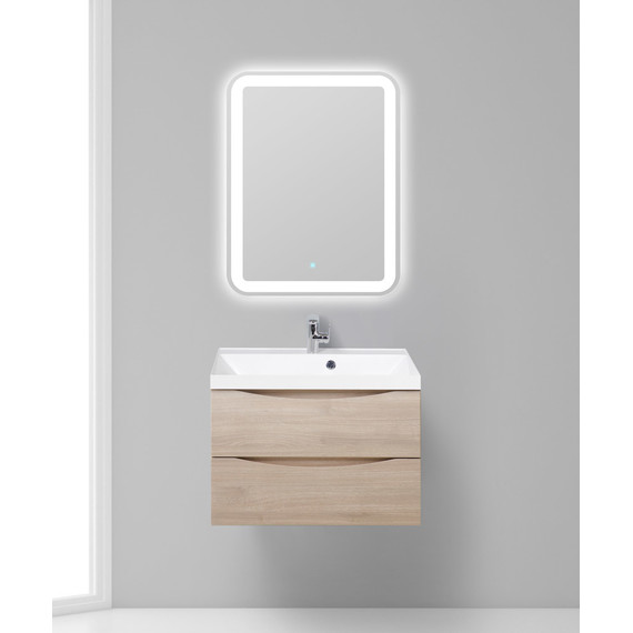 Тумба подвесная с раковиной BelBagno MARINO-700-2C-SO-RG-P 70 см, Rovere Grigio - фото 9