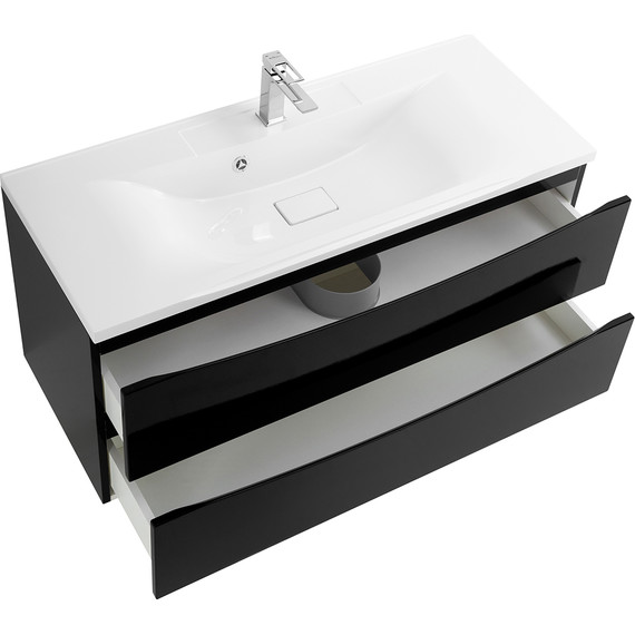 Тумба подвесная с раковиной BelBagno MARINO-1200-2C-SO-NL-P 120 см, Nero Lucido - фото 5