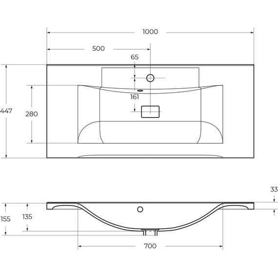 Тумба подвесная с раковиной BelBagno MARINO-1000-2C-SO-BL-P 100 см, Bianco Lucido - фото 11