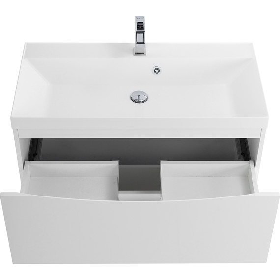 Тумба напольная с раковиной BelBagno MARINO-900-2C-PIA-BL-P 90 см, белый - фото 13