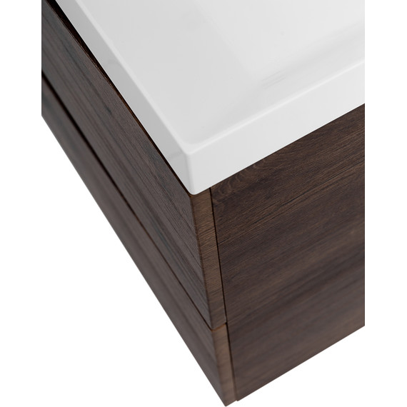 Тумба подвесная с раковиной BelBagno MARINO-800-2C-SO-RW-P 80 см, Rovere Moro - фото 8