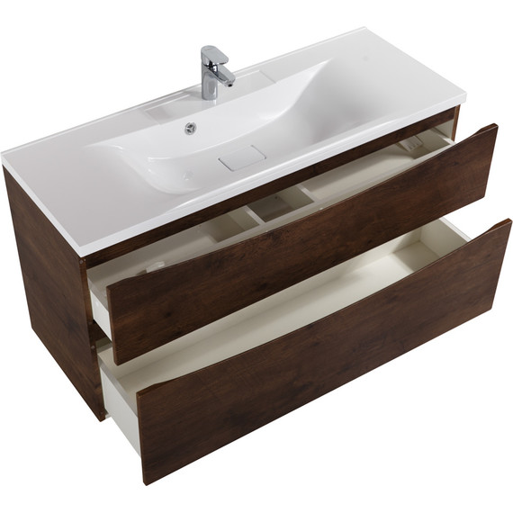 Тумба подвесная с раковиной BelBagno MARINO-H60-1200-2C-SO-RW-P 120 см, Rovere Moro - фото 5