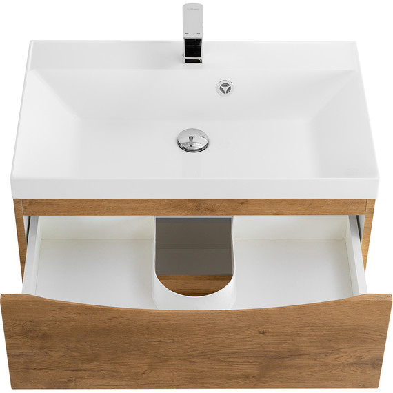 Тумба подвесная с раковиной BelBagno MARINO-600-2C-SO-RN-P 60 см, Rovere Nature - фото 7