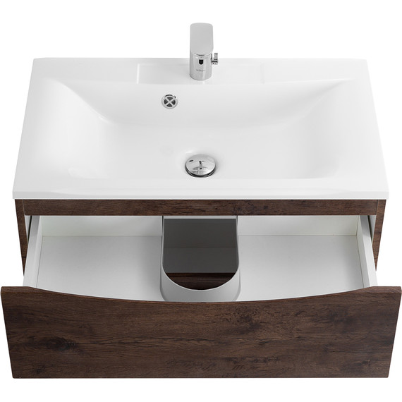 Тумба подвесная с раковиной BelBagno MARINO-650-2C-SO-RW-P 65 см, Rovere Moro - фото 8