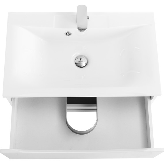 Тумба подвесная с раковиной BelBagno MARINO-750-2C-SO-BL-P 75 см, Bianco Lucido - фото 4