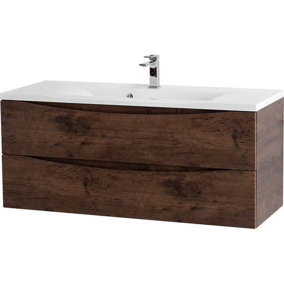 Тумба подвесная с раковиной BelBagno MARINO-1200-2C-SO-RW-P 120 см, Rovere Moro - фото 2