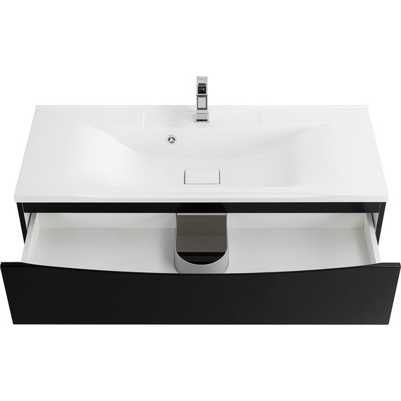 Тумба подвесная с раковиной BelBagno MARINO-1100-2C-SO-NL-P 110 см, Nero Lucido - фото 7